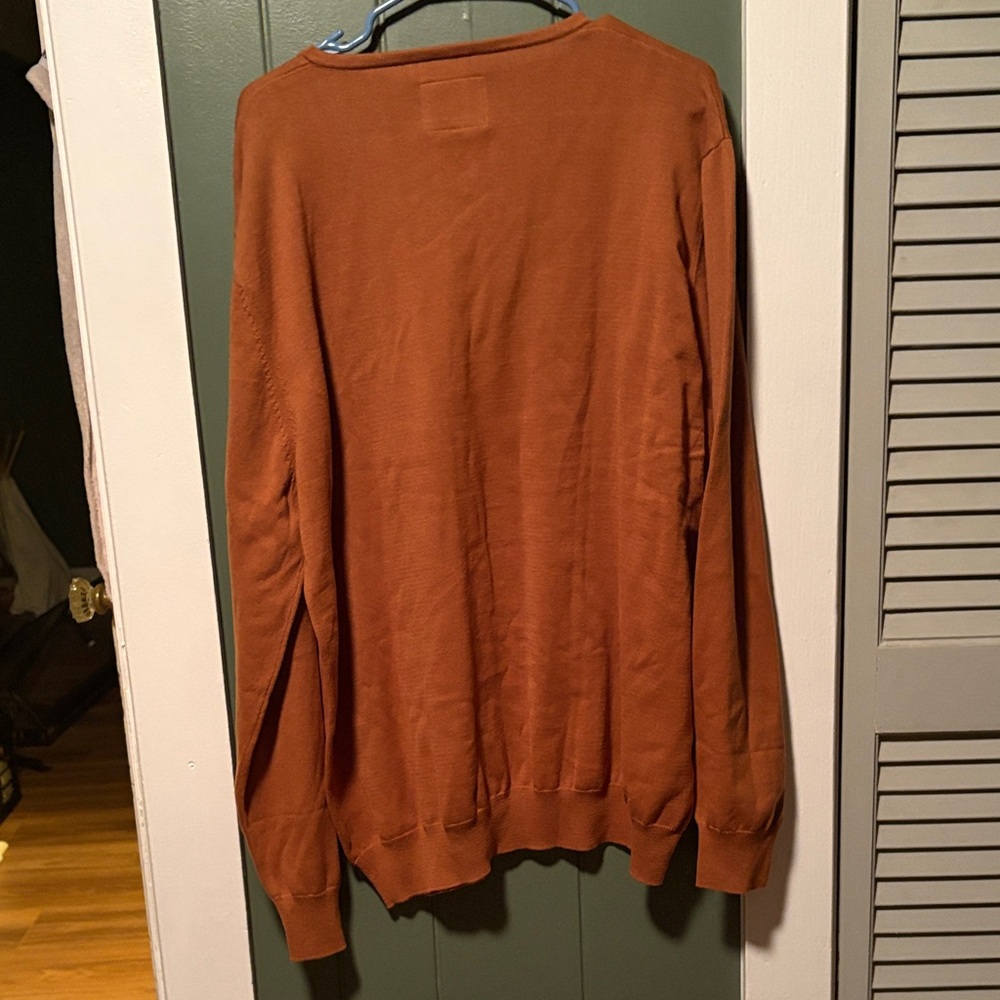 Johnny Men's V-Neck Sweater in mustard 3x - Picture 2 of 3